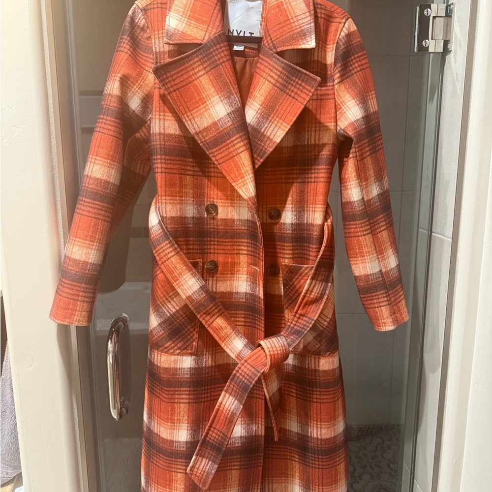NVLT Rust Checkered Coat